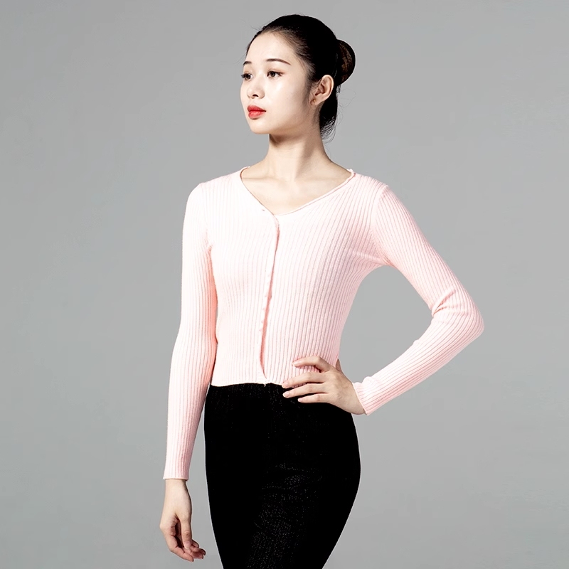DANCEBUY Long-Sleeved Ballet Uniform Knitted Jacket