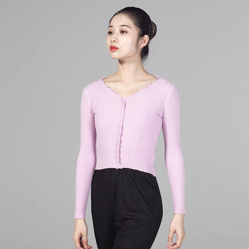 DANCEBUY Long-Sleeved Ballet Uniform Knitted Jacket