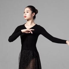 DANCEBUY Long-Sleeved Ballet Uniform Knitted Jacket