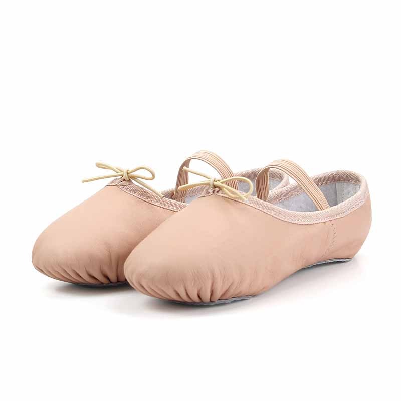 DANCEBUY Leather Full Sole Ballet Slipper