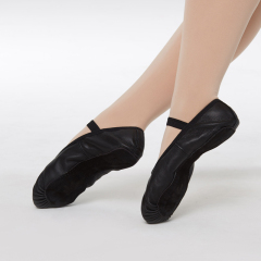 DANCEBUY Leather Full Sole Ballet Slipper