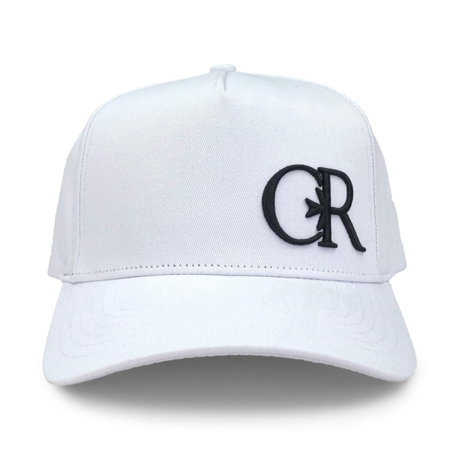 Customize Logo 5 panel 3D embroidery White 100% 5 Panel A Frame Baseball Cap Supplie