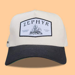Baseball Cap - CMC-1072(100% Cotton Off White Khaki With Black Suede Badge Patch Logo Baseball Cap Supplier )