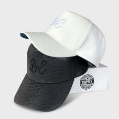 Baseball Cap - CMC-1059 (100% PU Snake Skin Faux Leather Black 9forty A Frame Baseball Cap Supplier )