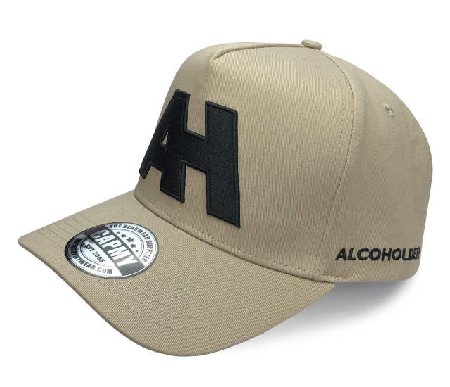 Baseball Cap - CMC-1060 (100% Cotton  Khaki With Black Embroidery Logo High Profile  Edition 9forty A Frame Baseball Cap Manufacturer)