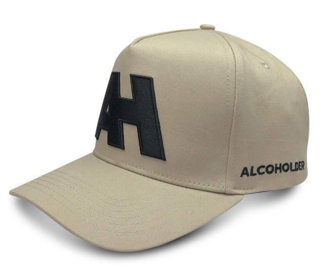 Baseball Cap - CMC-1060 (100% Cotton  Khaki With Black Embroidery Logo High Profile  Edition 9forty A Frame Baseball Cap Manufacturer)