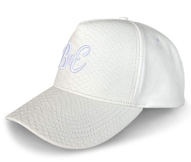 Baseball Cap - CMC-1058 (Custom Design Faux PU Leather White Colour Edition 9forty A Frame Baseball Cap Supplier )