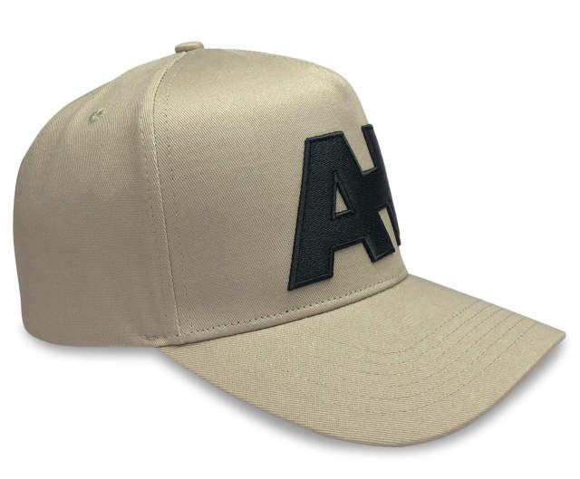 Baseball Cap - CMC-1060 (100% Cotton  Khaki With Black Embroidery Logo High Profile  Edition 9forty A Frame Baseball Cap Manufacturer)