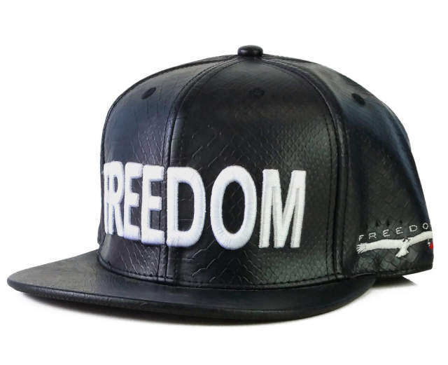 Snapback Cap - CMC-2041 ( Hot Selling Black Embroidery Logo PU Leather Gorras Mens Sports 6 Panel Snapback Cap Manufacturer)