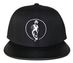 Snapback Cap - CMC-2039 ( High Quality Custom Black 100% Cotton Gorras Mens 6 Panel Snapback Cap Factory )