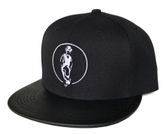 Snapback Cap - CMC-2039 ( High Quality Custom Black 100% Cotton Gorras Mens 6 Panel Snapback Cap Factory )