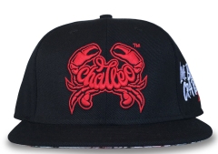 Snapback Cap - CMC-2035 ( Custom Black 3D Embroidery Logo 100% Acrylic Gorras Hat Middle Crown Snapback Cap Supplier )
