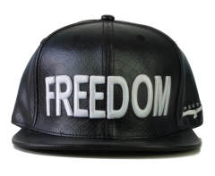Snapback Cap - CMC-2041 ( Hot Selling Black Embroidery Logo PU Leather Gorras Mens Sports 6 Panel Snapback Cap Manufacturer)