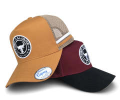 Trucker Hat - CMC-3014 ( Custom Brown Tan Deep Crown High Profile Australia Country Trucker Caps 5 Panel Trucker Hat )