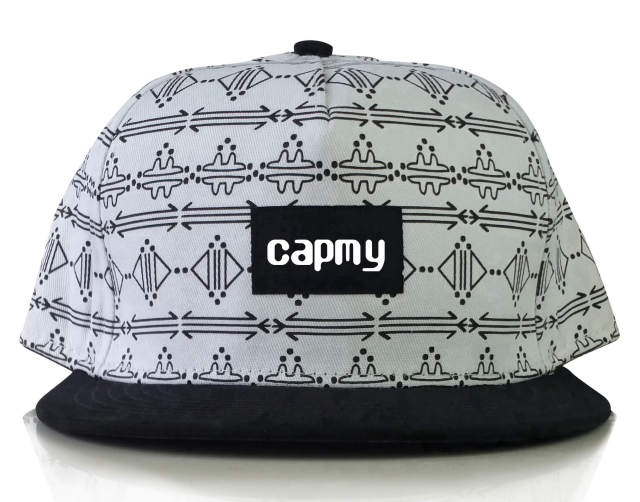 Snapback Cap - CMC-2034 ( Custom Cotton Print Pattern Middle Crown 5 Panel Snapback Cap Supplier )