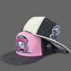 Snapback Cap - CMC-2006 ( Custom Heavy Hemp Material Two Tone Colour 100% Acrylic 6 Panel Snapback Cap Hat Manufacturer)