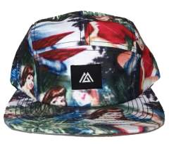 Snapback Cap - CMC-2036 ( Outdoor Sport Camp Hat With Printing Pattern 100% Polyester 5 Panel Snapback Cap Factory)