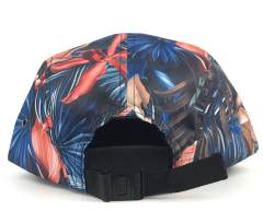 Snapback Cap - CMC-2038 ( High Quality Woven Labe Logo Floral Print Camp Hat 100% Polyester 5 Panel Snapback Cap Supplier )