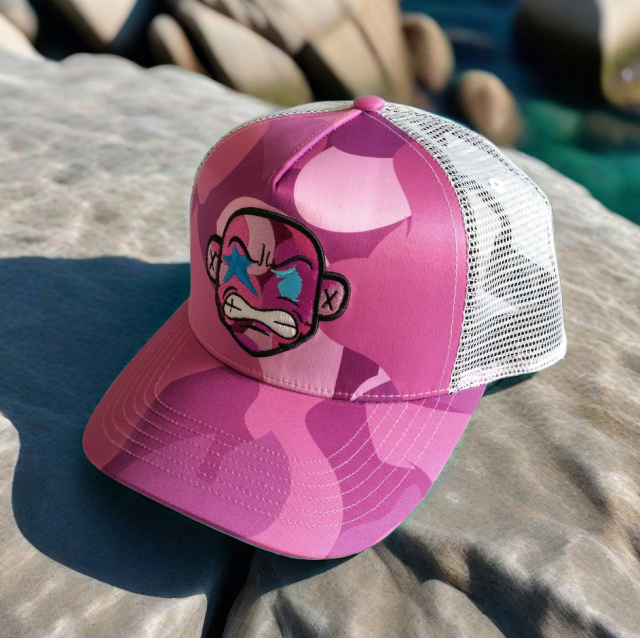 Trucker Hat - CMC-3006 ( Custom Sublimation Printing 5 Panel Middle Crown Trucker Hat )