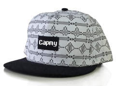 Snapback Cap - CMC-2034 ( Custom Cotton Print Pattern Middle Crown 5 Panel Snapback Cap Supplier )