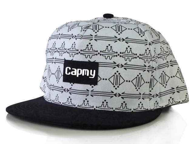 Snapback Cap - CMC-2034 ( Custom Cotton Print Pattern Middle Crown 5 Panel Snapback Cap Supplier )