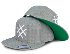 Snapback Cap - CMC-2009 ( Wholesale HIgh Quality Grey Wool Gorras 6 Panel 100% Acrylic Snapback Cap Hat Supplier )