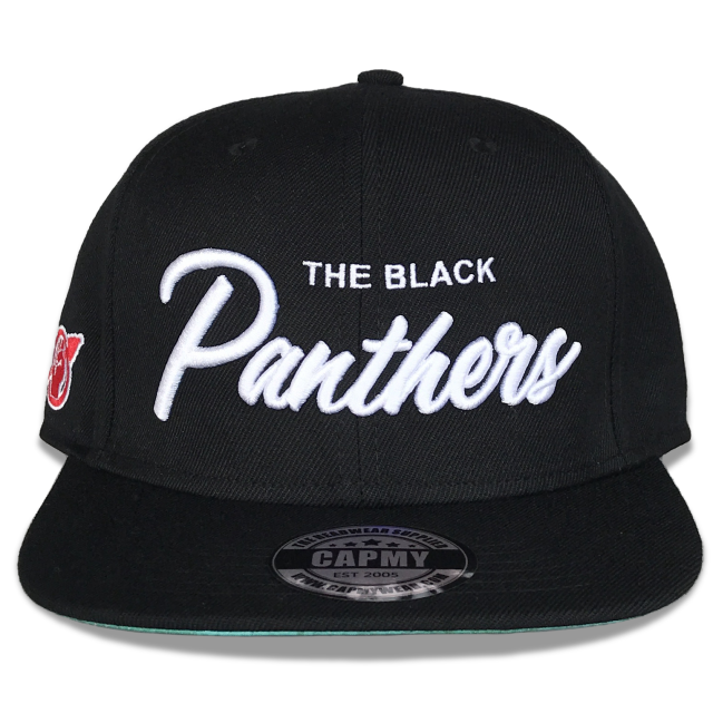 Snapback Cap - CMC-2012 ( High Quality Under Brim Print 100% Polyester Midde Crown Black Colour 6 Panel Snapback Cap Factory )