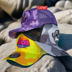 Trucker Hat - CMC-3006 ( Custom Sublimation Printing 5 Panel Middle Crown Trucker Hat )