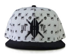 Snapback Cap - CMC-2034 ( Custom Cotton Print Pattern Middle Crown 5 Panel Snapback Cap Supplier )
