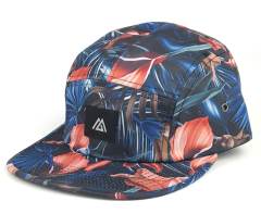 Snapback Cap - CMC-2038 ( High Quality Woven Labe Logo Floral Print Camp Hat 100% Polyester 5 Panel Snapback Cap Supplier )