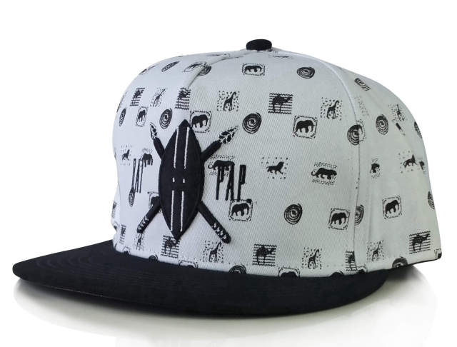 Snapback Cap - CMC-2034 ( Custom Cotton Print Pattern Middle Crown 5 Panel Snapback Cap Supplier )