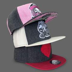 Snapback Cap - CMC-2006 ( Custom Heavy Hemp Material Two Tone Colour 100% Acrylic 6 Panel Snapback Cap Hat Manufacturer)