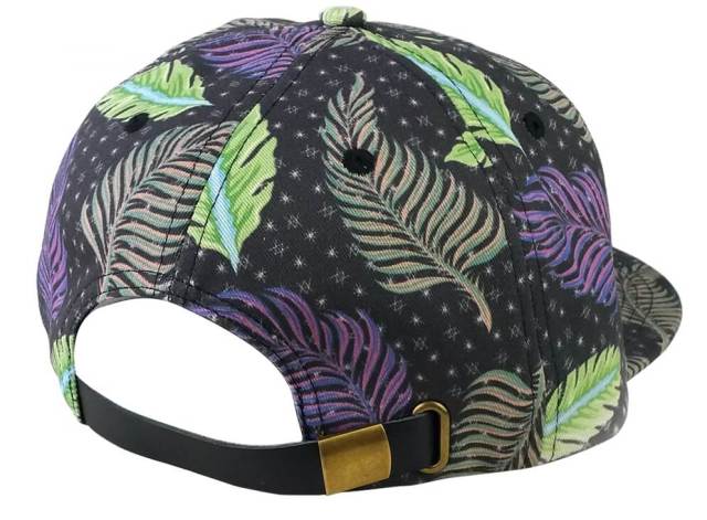 Snapback Cap - CMC-2046 ( Whosale Custom Design Leafs Printing Middle Crown 6 Panel Snapback Cap Hat Supplier )