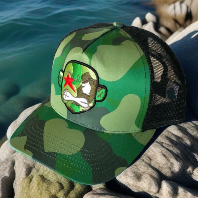 Trucker Hat - CMC-3006 ( Custom Sublimation Printing 5 Panel Middle Crown Trucker Hat )