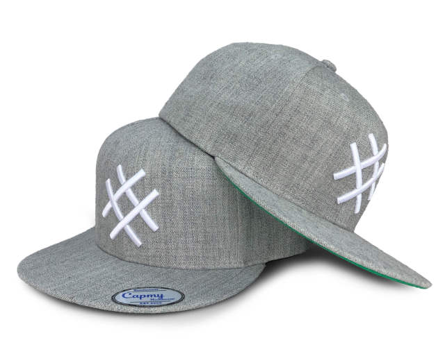 Snapback Cap - CMC-2009 ( Wholesale HIgh Quality Grey Wool Gorras 6 Panel 100% Acrylic Snapback Cap Hat Supplier )