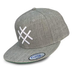 Snapback Cap - CMC-2009 ( Wholesale HIgh Quality Grey Wool Gorras 6 Panel 100% Acrylic Snapback Cap Hat Supplier )