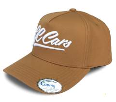 Baseball Cap - CMC-1078 (100% Cotton Tan Brown 5 Panel Middle Crown  A Frame Baseball Cap Snapback Hat)