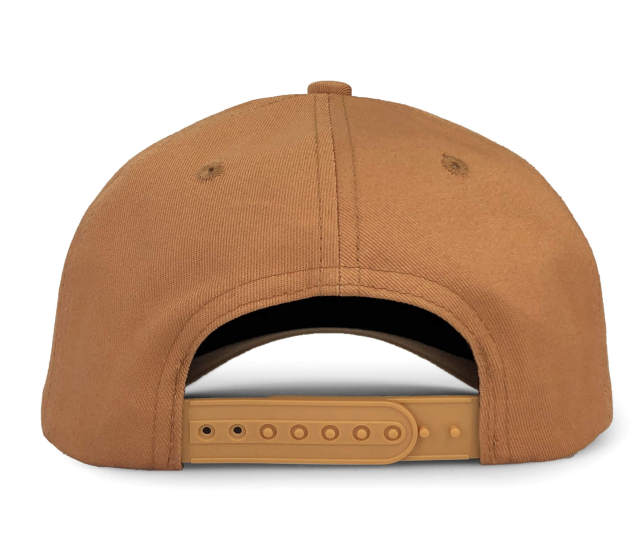 Baseball Cap - CMC-1078 (100% Cotton Tan Brown 5 Panel Middle Crown  A Frame Baseball Cap Snapback Hat)