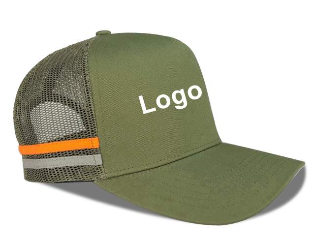 Trucker Hat - CMC-3104 ( Custom Army Green Under Brim Sublimation Printing Australia 5 Panel High Profile Country Trucker Hat Supplier )