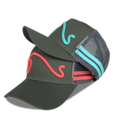 Trucker Hat - CMC-3086 ( Customize 3D Embroidery Logo 5 Panel Middle Crown Australia Country Trucker Hat Factory )