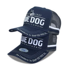 Trucker Hat - CMC-3230 ( Custom Navy Blue Deep Crown High Profile  5 Panel Mesh Hat Australia Country Trucker Caps Manufacturer )