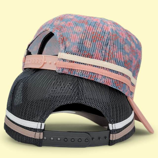 Trucker Hat - CMC-3204 ( Custom Brown Pink  Deep Crown High Profile Australia Country Trucker Caps 5 Panel Trucker Hat )