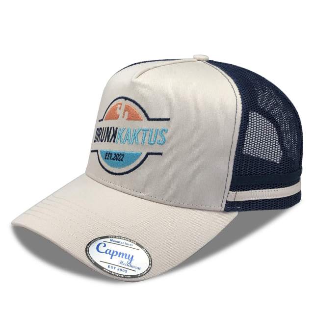 Trucker Hat - CMC-3208 ( New Arrivals Khaki Colour Deep Crown High Profile Australia Country Trucker Caps 5 Panel Trucker Hat Factory)