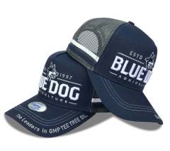 Trucker Hat - CMC-3230 ( Custom Navy Blue Deep Crown High Profile  5 Panel Mesh Hat Australia Country Trucker Caps Manufacturer )