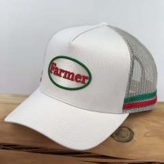 Trucker Hat - CMC-3206 ( Custom Brown Tan Deep Crown High Profile Australia Country Trucker Caps 5 Panel Trucker Hat )