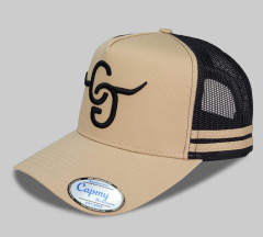 Trucker Hat - CMC-3200 ( Hot Selling Customize 3D Embroidery Logo Brown Tan Deep Crown High Profile Australia Country Trucker Caps Factory )
