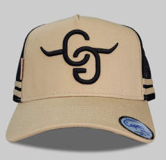 Trucker Hat - CMC-3200 ( Hot Selling Customize 3D Embroidery Logo Brown Tan Deep Crown High Profile Australia Country Trucker Caps Factory )