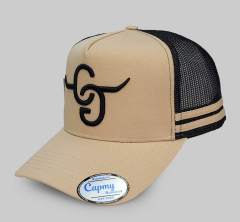 Trucker Hat - CMC-3200 ( Hot Selling Customize 3D Embroidery Logo Brown Tan Deep Crown High Profile Australia Country Trucker Caps Factory )