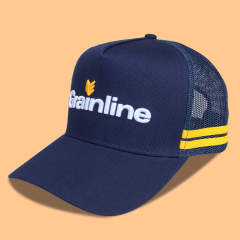 Trucker Hat - CMC-3242 ( Custom Logo Navy Blue Deep Crown High Profile Australia Country Trucker Caps 5 Panel Trucker Hat Manufacturer )
