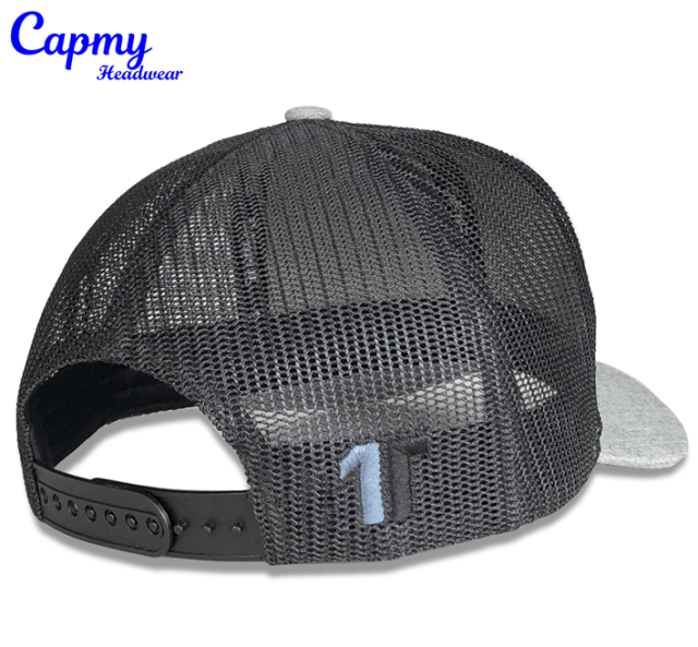 Trucker Hat - CMC-3252 ( Custom Grey Wool Low Profile Richardson Style 3D Embroidery Logo 6 Panel Trucker Hat Supplier )